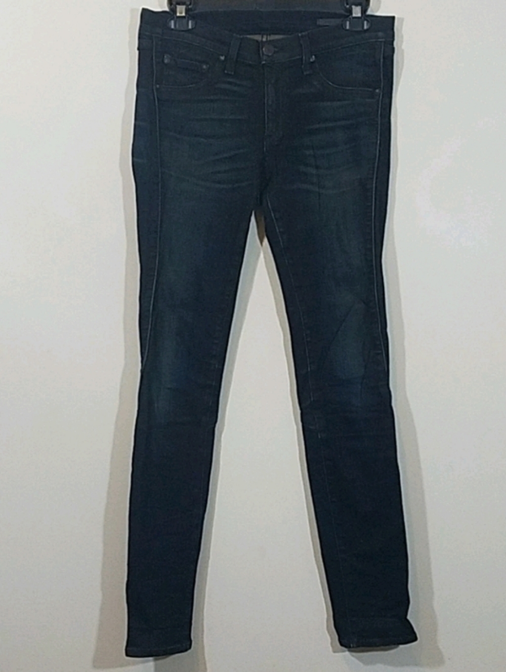 Rag & Bone W1553K590 Wakefield Whiskered Dark Wash Denim Jeans - Picture 2 of 9
